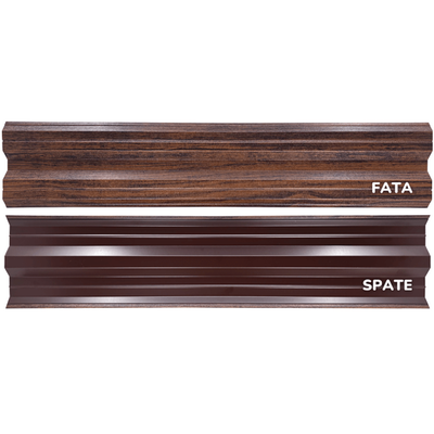 Șipcă metalică orizontală gard Lucius 0,4 mm x 11,5 cm Mahon multi-gloss 1.9 m