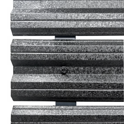 Șipcă metalică orizontală gard Lucius 0,5 mm x 11,5 cm Negru mat structurat (RAL 9005) 1.5 m