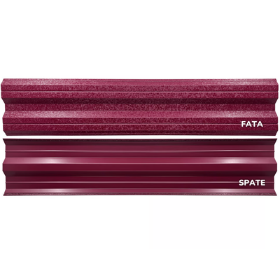 Șipcă metalică orizontală gard Lucius 0,5 mm x 11,5 cm Vișiniu mat structurat (RAL 3005) 1 m