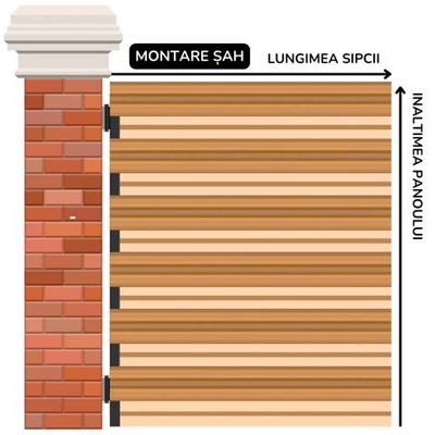 Șipcă metalică orizontală gard Lucius 0,4 mm x 11,5 cm Granit mat 1 m