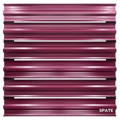 Șipcă metalică orizontală gard Lucius 0,5 mm x 11,5 cm Vișiniu mat structurat (RAL 3005) 1.7 m