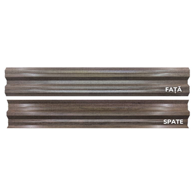 Șipcă metalică orizontală gard Lucius 0,5 mm x 11,5 cm, față-spate Mesteacăn multi-gloss 1.8 m
