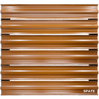 Șipcă metalică orizontală gard Lucius 0,4 mm x 11,5 cm Stejar multi-gloss 1.6 m