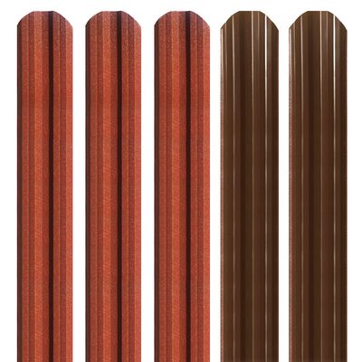 Șipcă metalică gard Lucius 0,5 mm x 11,5 cm Cărămiziu structurat (RAL 3009) + CADOU Șuruburi 1.2 m