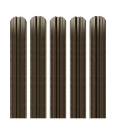 Șipcă metalică gard Lucius 0,45 mm x 11,5 cm Maro închis mat (RAL 8019) ambele fețe + CADOU Șuruburi 1.8 m