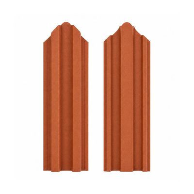 Șipcă metalică Zefra, 0,45 mm x 9,3 cm, Cărămiziu Mat vopsită pe ambele părți, 1,9 m
