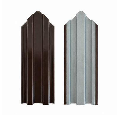 Șipcă metalică Zefra, 0,45 mm x 9,3 cm, Maro lucios vopsită pe o parte, 1,1 m