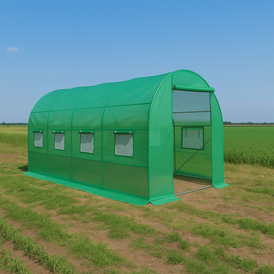 Solar grădină Hobio 2x4 m, 160 g/mp, 2 m înălțime, cu fermoar dublu rezistent + Cadou Folie mulcire