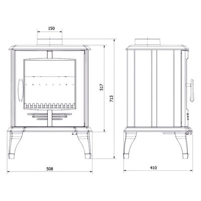 Sobă din fontă Exio 7,9 kW ECO