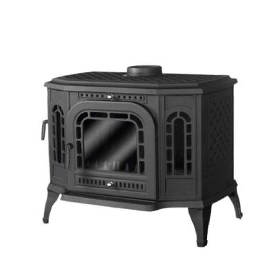 Sobă Kawmet - Rasmus din fontă, sticlă laterală stânga 10,5 kW