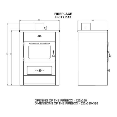 Sobă pentru încălzit Prity K13 12 kW