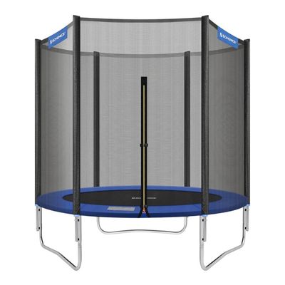 Trambulină Joly pentru copii albastră, cu plasă de protecție exterioară, diametru 183 cm, greutate maximă 100 kg