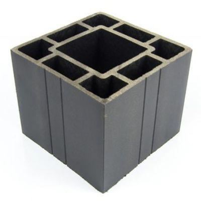 Stâlp gard WPC Drem 12 x 12 x 200 cm Lucios / Neperiat Gri