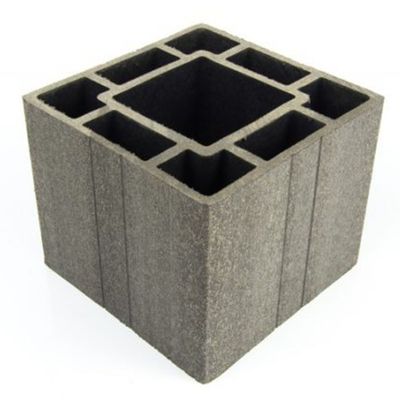 Stâlp gard WPC Drem 12 x 12 x 200 cm Lucios / Neperiat Maro închis