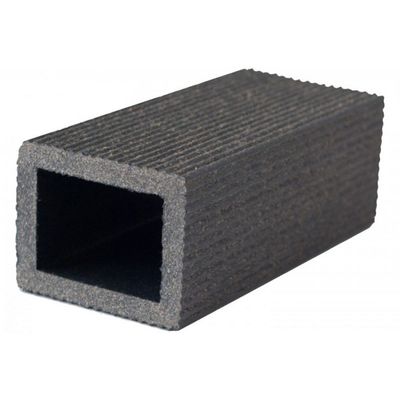 Stâlp gard WPC Evita periat o față gri 4,8 x 3,8 x 200 cm