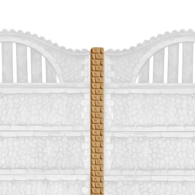 Stâlpi gard beton cu model cărămidă 14 x 13 x 220 cm