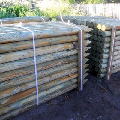 Stâlpi lemn tratat pentru gard, grosime 10 cm 2 m