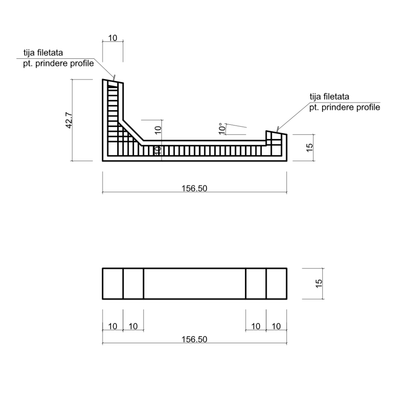 Suport panouri fotovoltaice din beton 10 grade, masiv, Betonix
