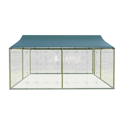 Țarc câini Pedro 3x3x1,8 m, oțel galvanizat, acoperit complet