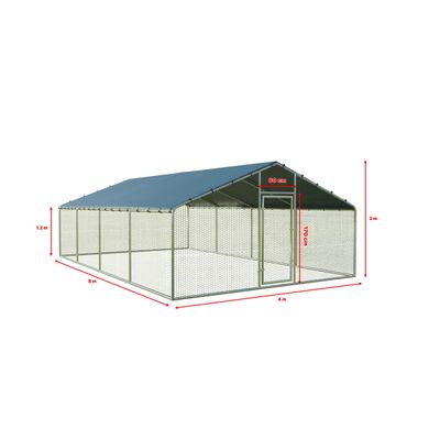 Țarc găini profesional Grana din oțel, 4x8 m