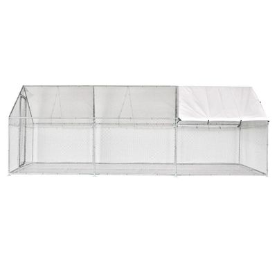Țarc găini Barn din oțel galvanizat, 3x6x2 m