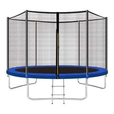 Trambulină Happy, cu scară și plasă de protecție exterioară, diametru 244 cm, greutate maximă 100 kg