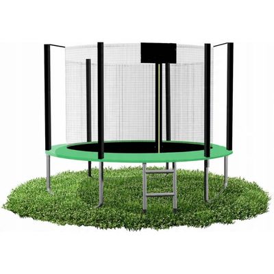 Trambulină Amici, cu scară și plasă de protecție interioară, diametru 312 cm, greutate maximă 150 kg