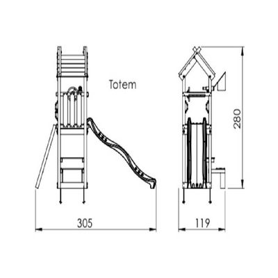Turn copii Jungle Gym mini - Totem