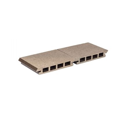 Pardoseală exterioară WPC pentru terase și pontoane 14,2 x 2,3 x 240 cm, Periat o față, Maro închis