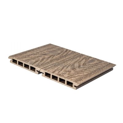 Pardoseală exterioară WPC pentru terase și pontoane 14,2 x 2,3 x 240 cm, Periat o față, Maro închis