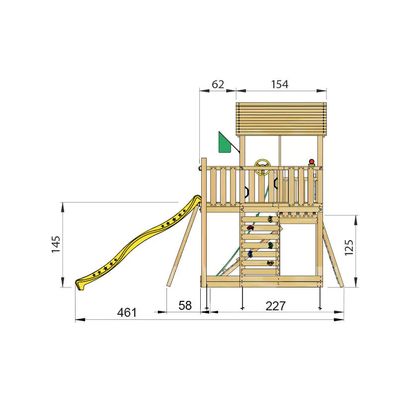 Loc de joacă Jungle Gym - Turn Chalet + Modul Bridge