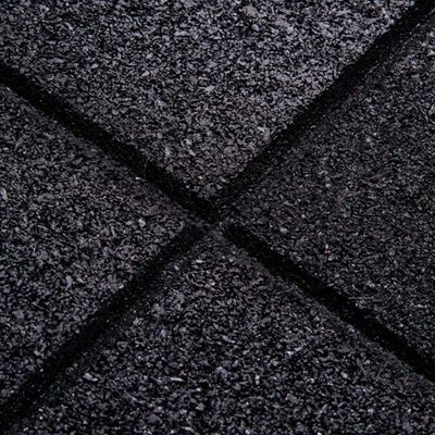 Pavele cauciuc plane Colonial 100x100x4 cm negru