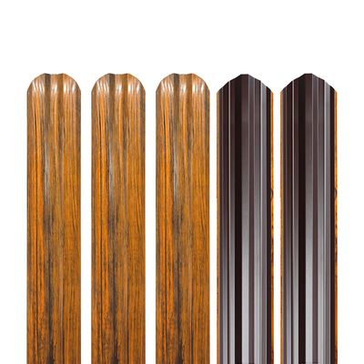 Șipcă metalică gard Lucius 0,4 mm x 11,5 cm Stejar multi-gloss + CADOU Șuruburi 1.7 m