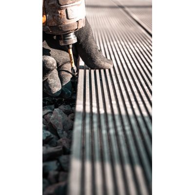 Pardoseală exterioară WPC pentru uz casnic 14,5 x 2,1 x 240 cm Maro închis