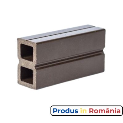 Profile pardoseală WPC șină suport dușumea 5 x 3 x 200 cm Maro închis