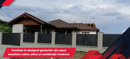 Tendințe în designul gardurilor din șipcă metalică în 2025: culori, stiluri și combinații moderne Tendințe în designul gardurilor din șipcă metalică în 2025: culori, stiluri și combinații moderne