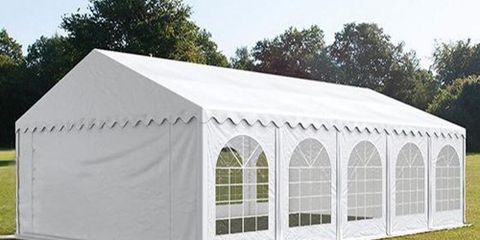 Cort grădină alb premium cu protecție UV Delta Plus 5x10 m
