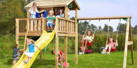Loc de joacă Jungle Gym – Modul Playhouse + Platforma XL + Swing Loc de joacă Jungle Gym – Modul Playhouse + Platforma XL + Swing
