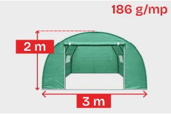Solar grădină 3 m lățime