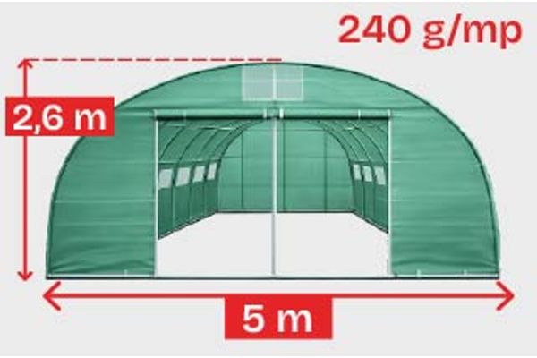 Solar grădină 5 m lățime