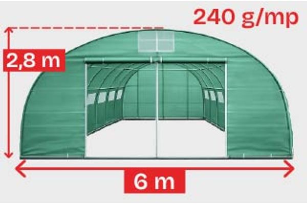 Solar grădină 6 m lățime
