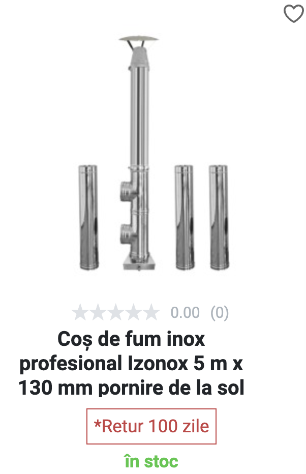 Cos Fum Inox 5x130 mm