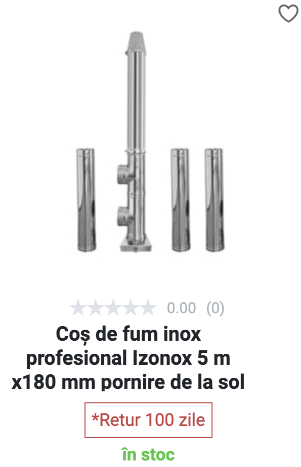 Cos fum inox 5x180 mm