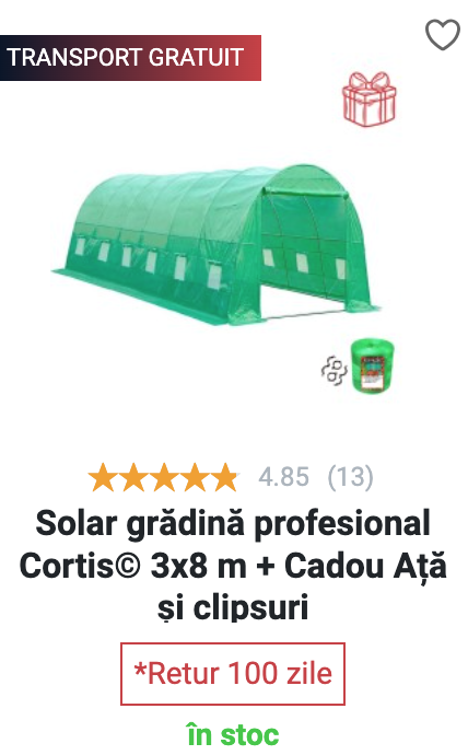 Solar Cortis 3 x 8 m
