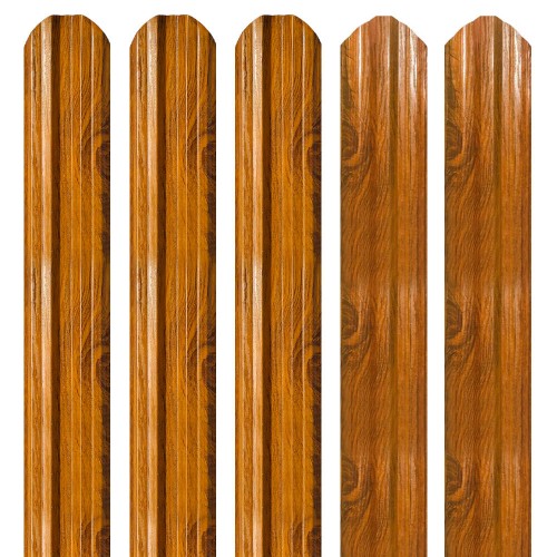 Șipcă metalică gard Lucius, Stejar multi-gloss