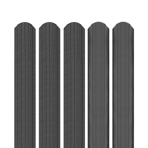 Șipcă metalică 3D Ronin, Gri mat față (RAL 7024), gri mat spate (RAL 7024)