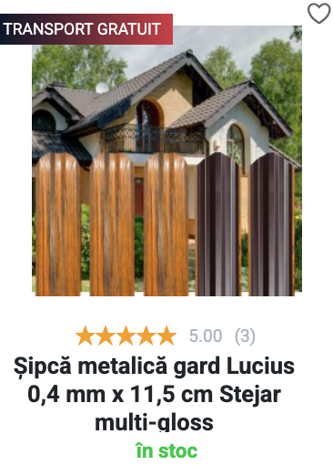 Șipcă metalică Lucius, Stejar multi-gloss