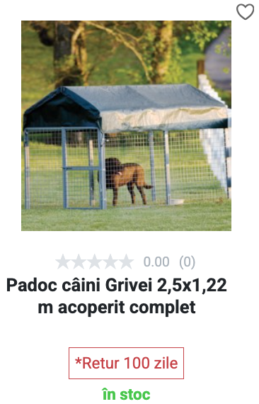 Padoc câini Grivei - 2,5 x 1,22 m