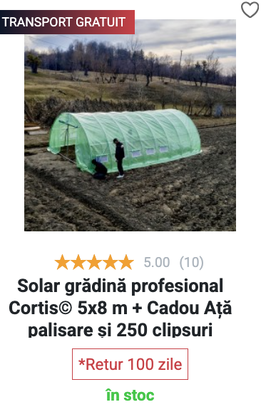 Solar grădină Cortis - 5 x 8 m