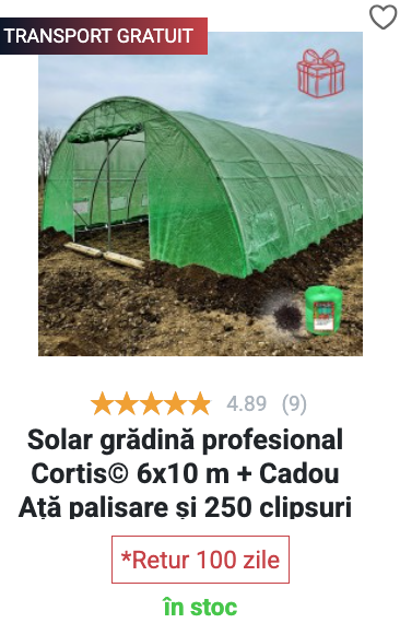 Solar grădină Cortis - 6 x 10 m